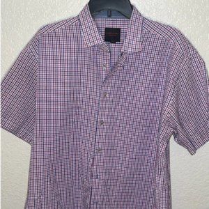 Linea Uomo Short Sleeve Plaid Button Shirt